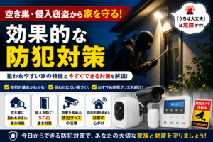 空き巣は貧乏そうな家を狙わない？本当の狙われやすさと防犯対策を解説