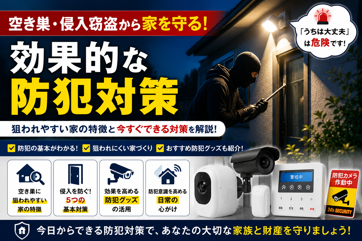 空き巣は貧乏そうな家を狙わない?本当の狙われやすさと防犯対策を解説
