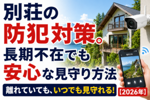別荘の防犯対策。長期不在でも安心な見守り方法【2026年】