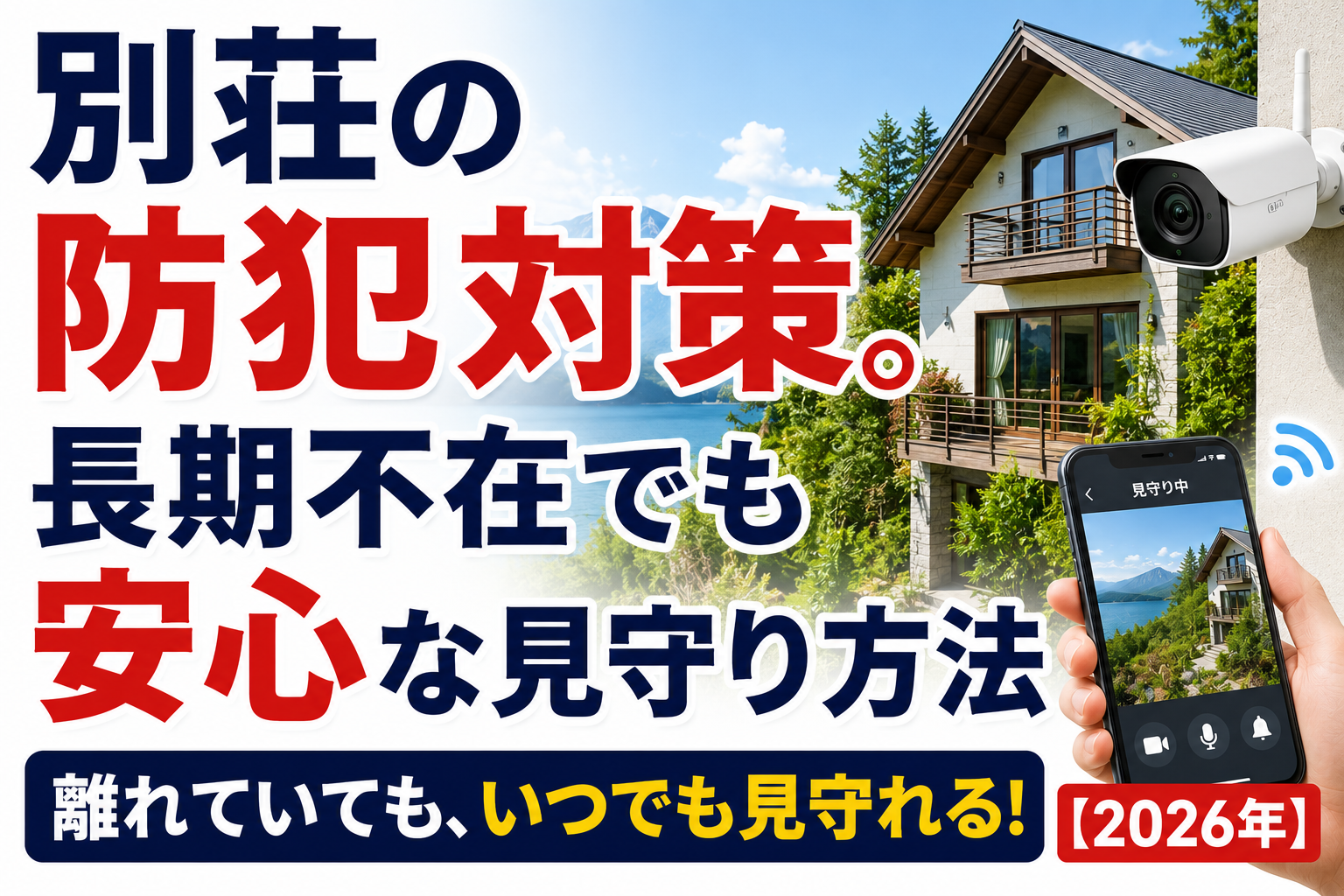 別荘の防犯対策。長期不在でも安心な見守り方法【2026年】