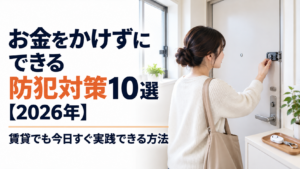 お金をかけずにできる防犯対策10選【2026年】賃貸でも今日すぐ実践できる方法