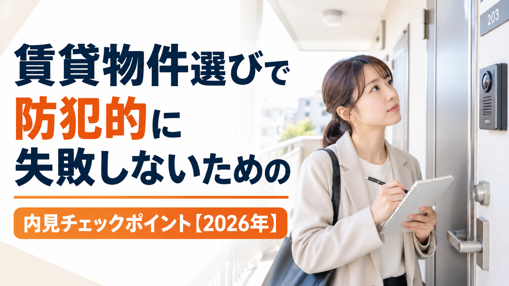 賃貸物件選びで防犯的に失敗しないための内見チェックポイント【2026年】