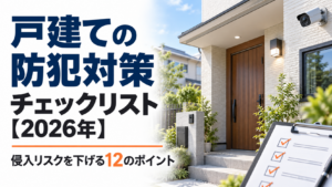 戸建ての防犯対策チェックリスト【2026年】侵入リスクを下げる12のポイント