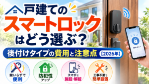 戸建てのスマートロックはどう選ぶ?後付けタイプの費用と注意点【2026年】