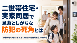 二世帯住宅・実家同居で見落としがちな防犯の死角とは【2026年】