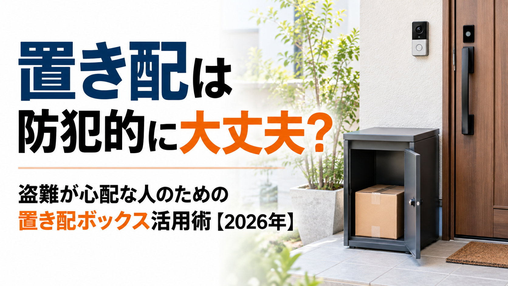 置き配は防犯的に大丈夫?盗難が心配な人のための置き配ボックス活用術【2026年】