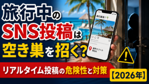 旅行中のSNS投稿は空き巣を招く?リアルタイム投稿の危険性と対策【2026年】