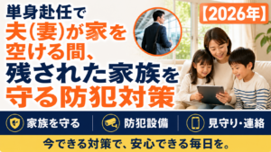単身赴任で夫(妻)が家を空ける間、残された家族を守る防犯対策【2026年】